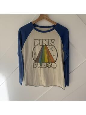 Rowdy Sprout Pink Floyd Long Sleeve Raglan Shirt Kids Medium 16(adult Women's S)